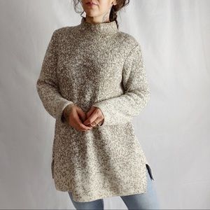 J Jill Mock Neck Olive Ombre Tunic Sweater